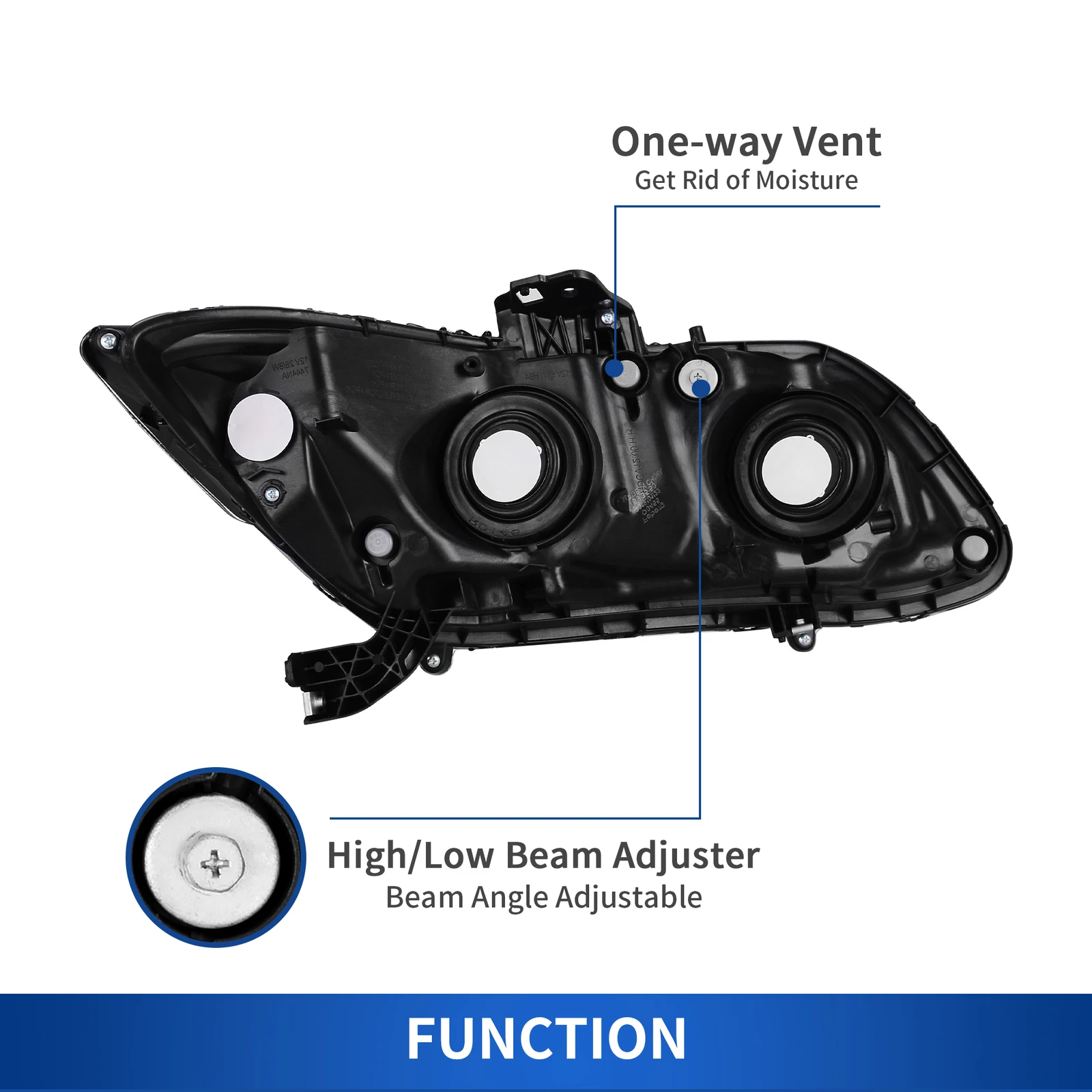 Black Headlights For 2012-2015 Honda Civic Sedan 4-Door 2012 2013 Coupe Headlamp view 6