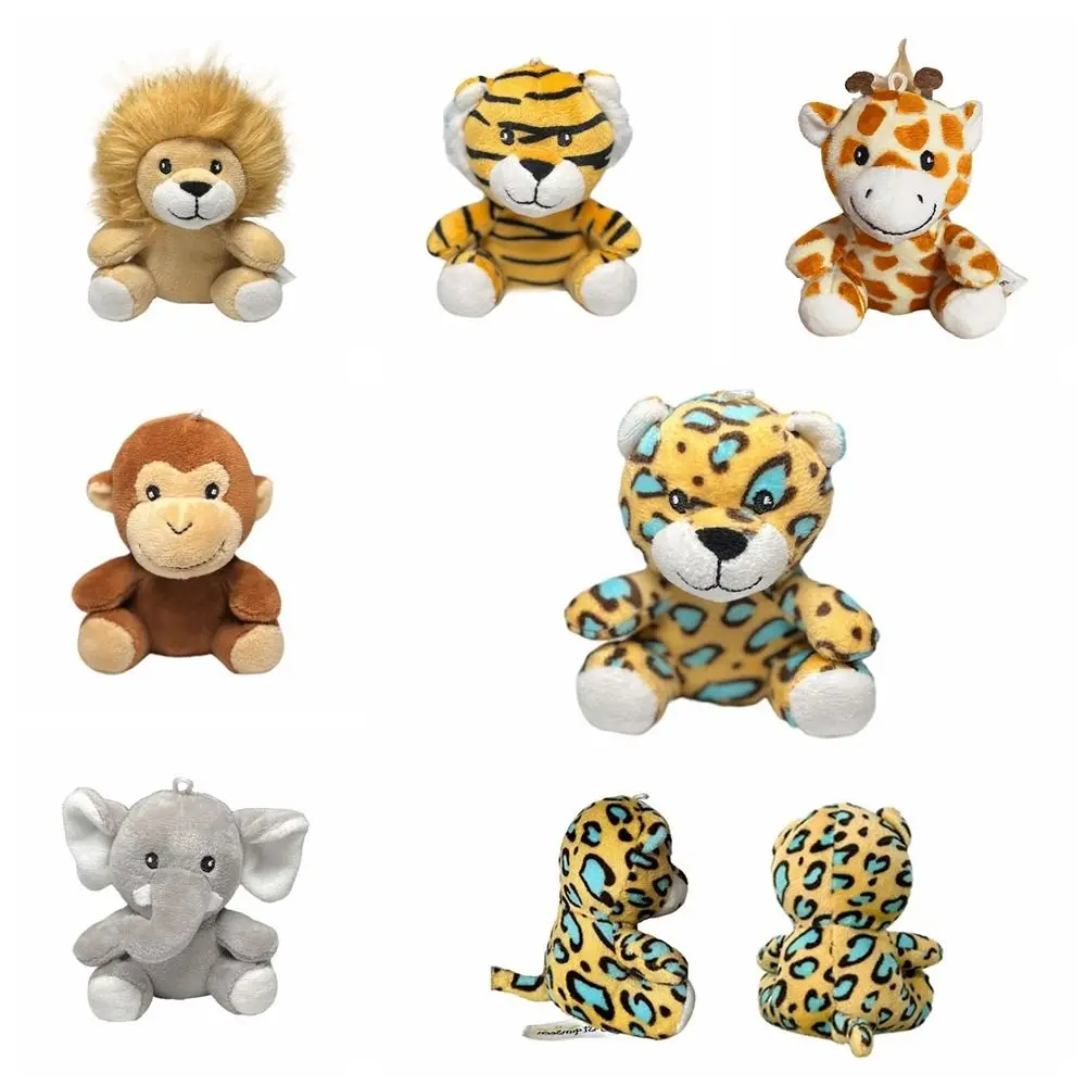 Forest Animals Forest Animals Stuffed Doll Pendant Lion Tiger Forest Animals Plush Keyring Monkey Cartoon Plush Doll Keychain