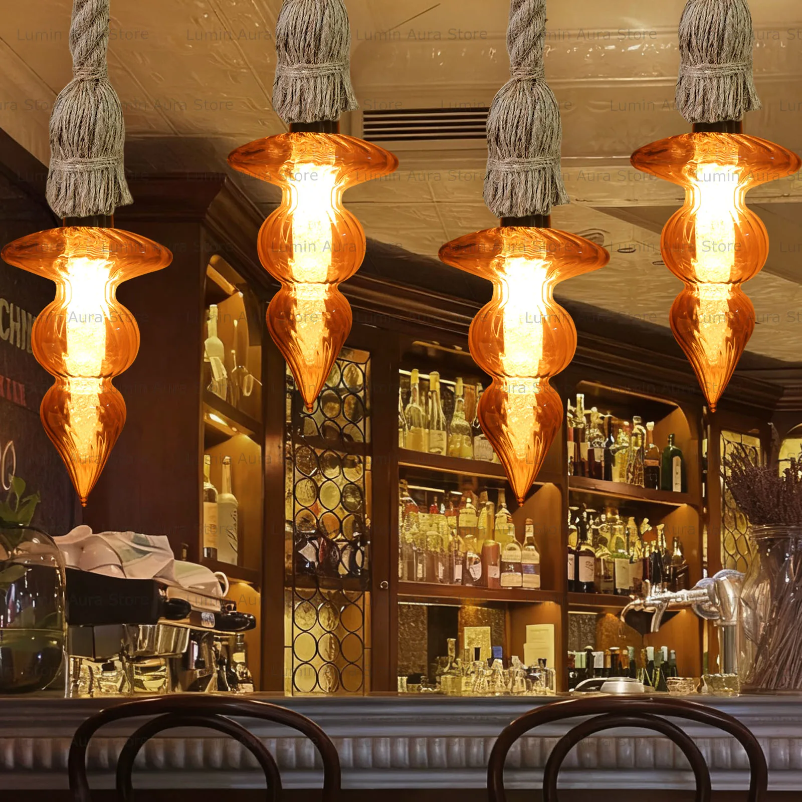 

Retro Amber Edison LED Bulb E27 3W AC220V Warm Lighting Decoration for Christmas Parties Bedside Counter Hanging Wire Lamp