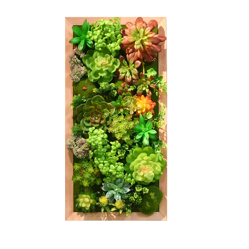 Simulated succulent green plant decoration frame, Nordic plant wall decoration, three-dimensional wall decoration, green plant