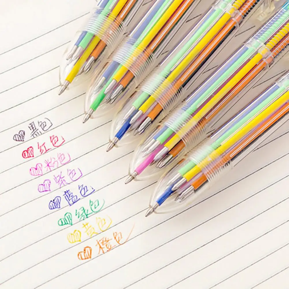 Multipurpose Fine Workmanship 8 Color Writing Gel Pen Home Supplies