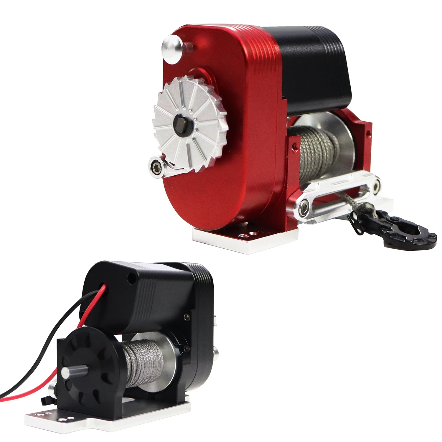 Aluminium gesimuleerde 8274 verticale lier 6-12,4 V 50 lbs laadvermogen voor 1/10 RC Crawler AXIAL SCX10 II 90046 TRX4 RC4WD upgrades - afbeelding 2