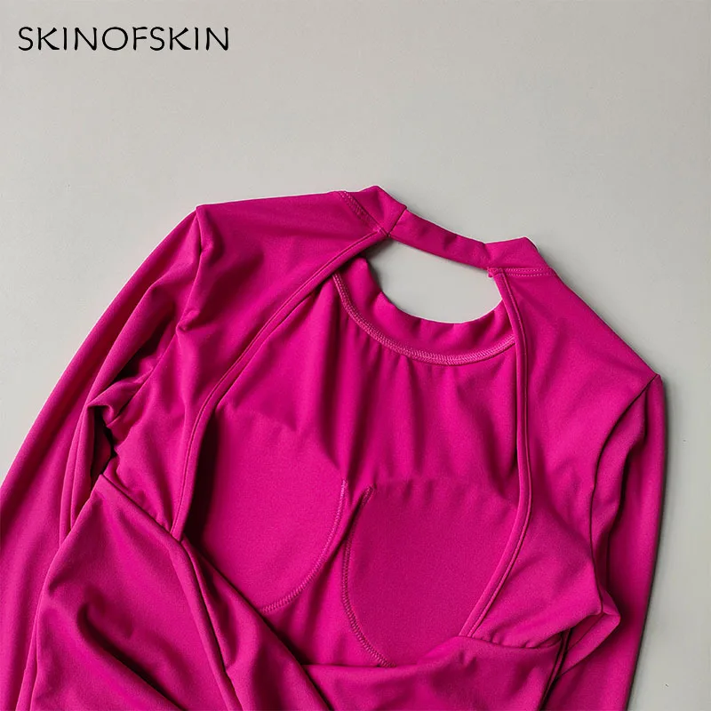 Sexy Rückenfreies Sporttop für Damen, Herbst und Winter, Neuer Stil, Großes Rückenfreies Yoga-Outfit, Spicy Girl Langarm-Fitness-T-Shirt – Detail 4