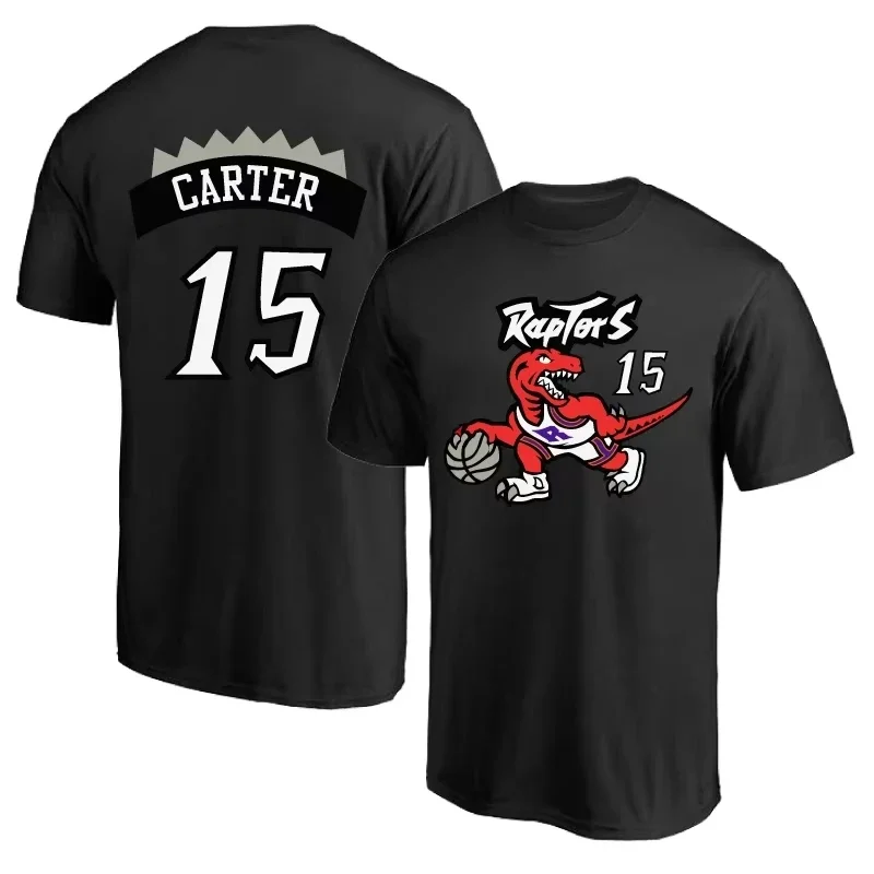 Retro Versie Toronto Nr. 15 Vince Carter Jersey Training Trui 3d Ronde Hals T-Shirt Basketbal Sport Halve Mouw