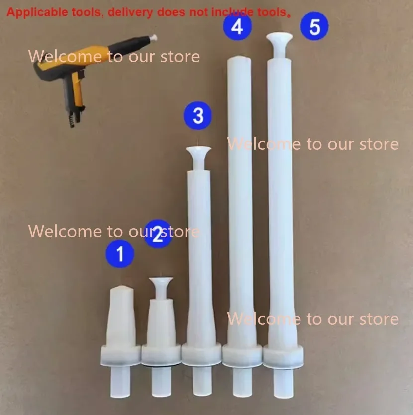 1PC Powder electrostatic spray gun electric needle flat nozzle gun head long rod electrode needle conductive seat accessories