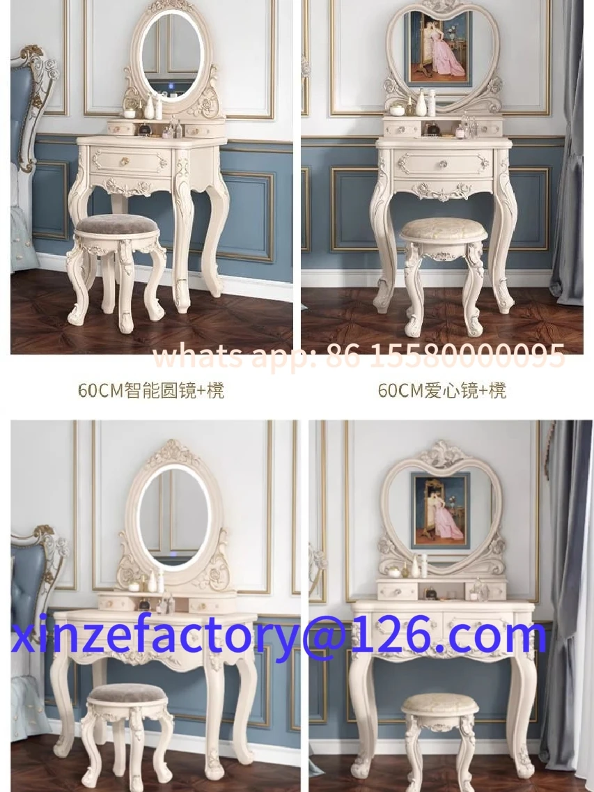 Penteadeira de unidade pequena de quarto europeu personalizável multifuncional