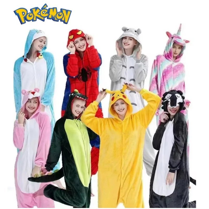 Pokemon Gengar Snorlax Costume Adult For Adolescent Clothing Pika Cosplay Adult Full Body Pijama Christmas Anime Pajam Gift