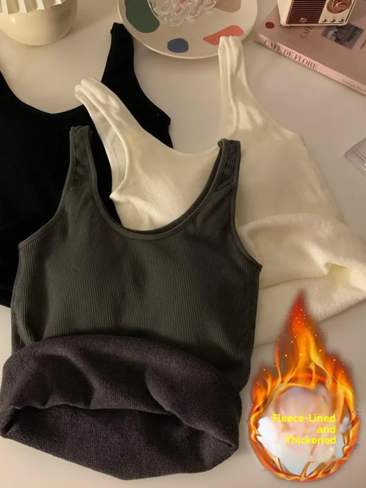 Chaleco con forro de Fce para mujer, Top con almohadilla para el pecho, Base cálida intercida, irt ort Sve, ropa de trabajo Sle Commute Faion