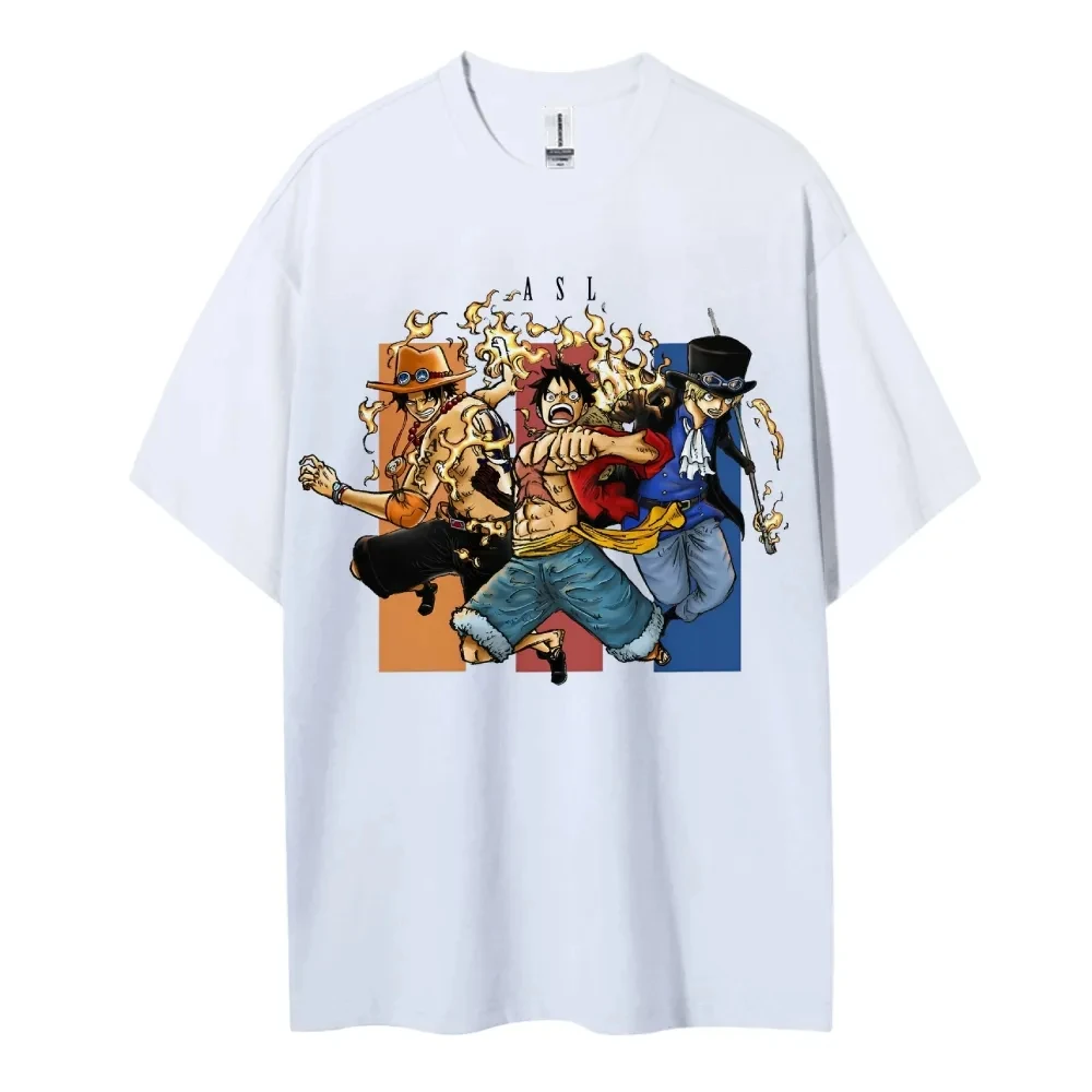 

ONE PIECE с короткими рукавами для мужчин и женщин в одном стиле, удобный повседневный популярный топ с короткими рукавами для пар