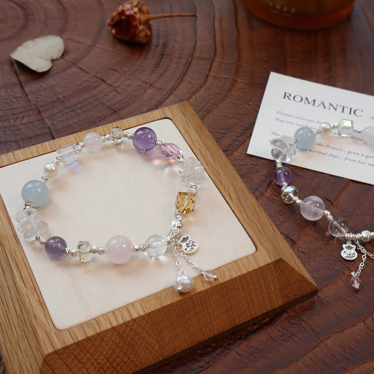 

Luxury Natural Multi Gemstones Crystal Beaded Strand Women Bracelets Dainty Money Bag/tassel Charm Bangle Fine Jewelry Accessory