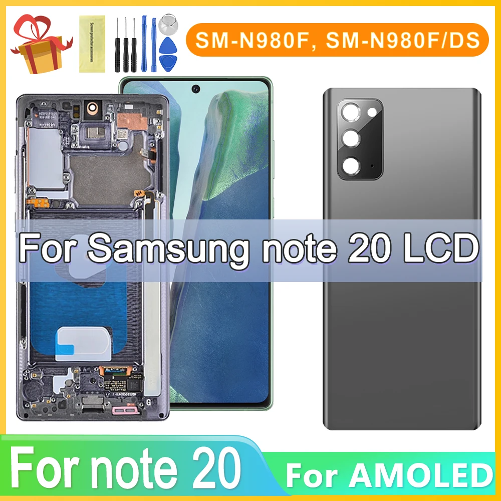 AMOLED Note 20 LCD For Samsung Galaxy Note20 N980 N981 N980F/DS N981B N981U N981W Lcd Display Touch Screen Digitizer Assembly