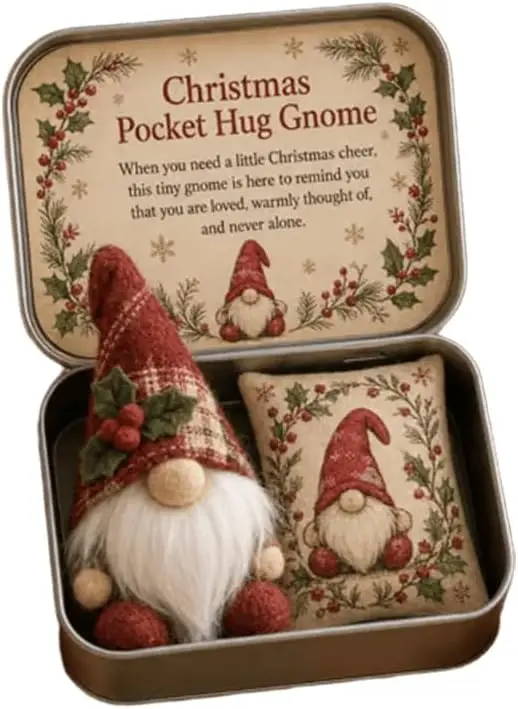 Pocket Hug Gnome Comfort Gift Tin – Mini Emotional Support Keepsake