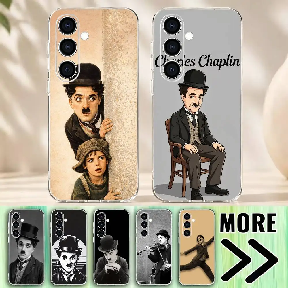 Charlie Chaplin-King of Comedy Phone Case Transparent Soft Case For Samsung A73,A72,A71,A70,A51,A52,A53