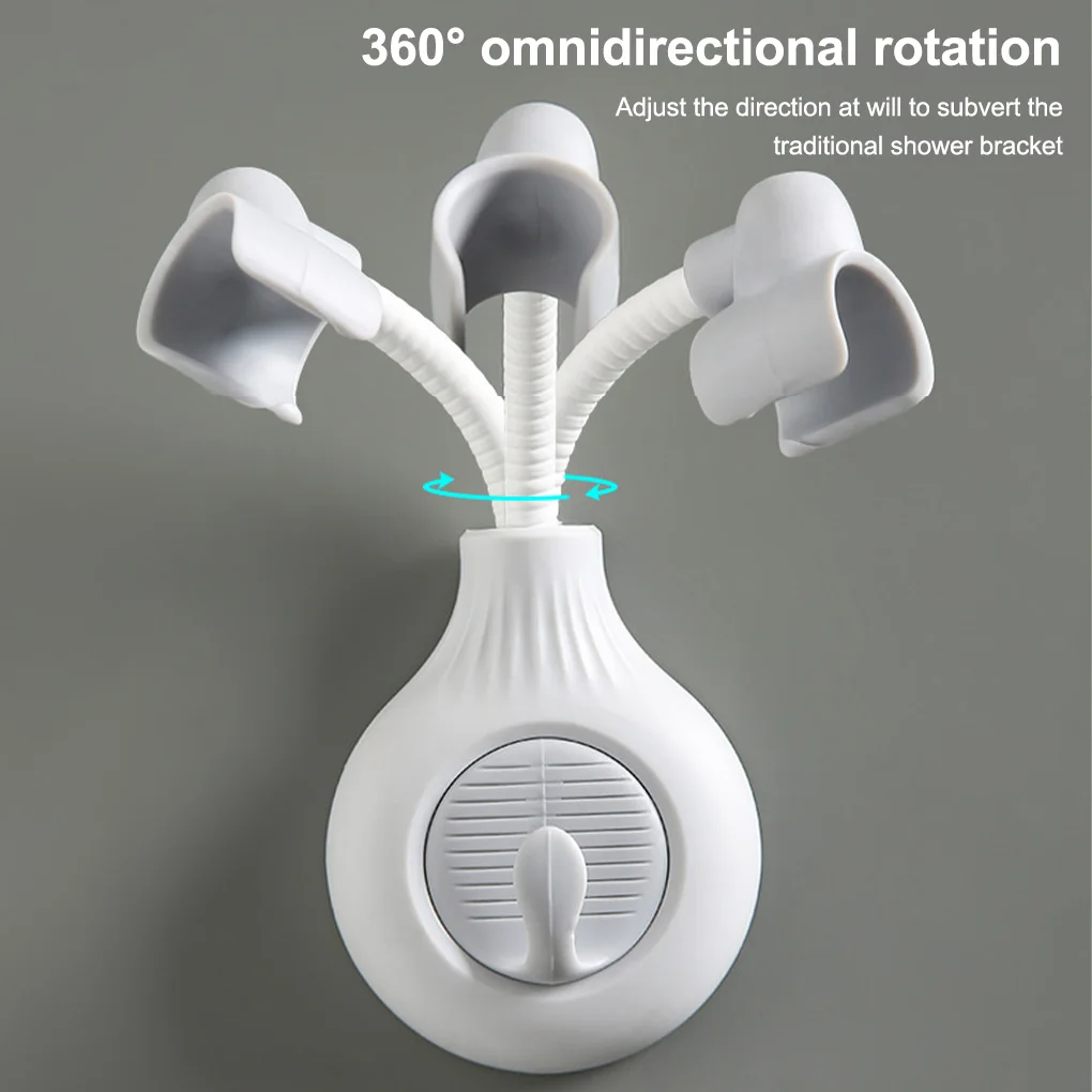 Shower Head Holder Wall Adjustable Showerhead Bracket Punch Free Rack