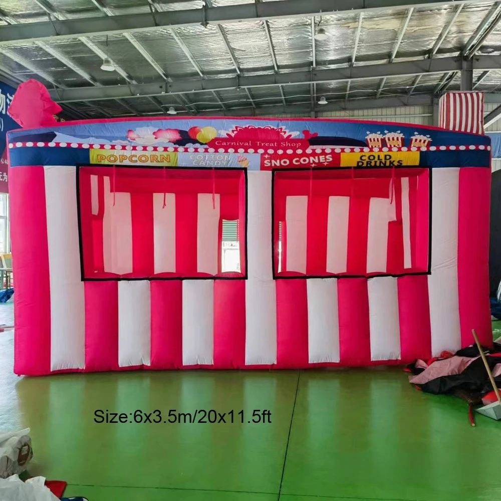 Customized InflatableCarnival Treat Shop Concession Stand Inflatable  Portable Ice Cream Candy Booth Fun Food Beach Bar For Sale