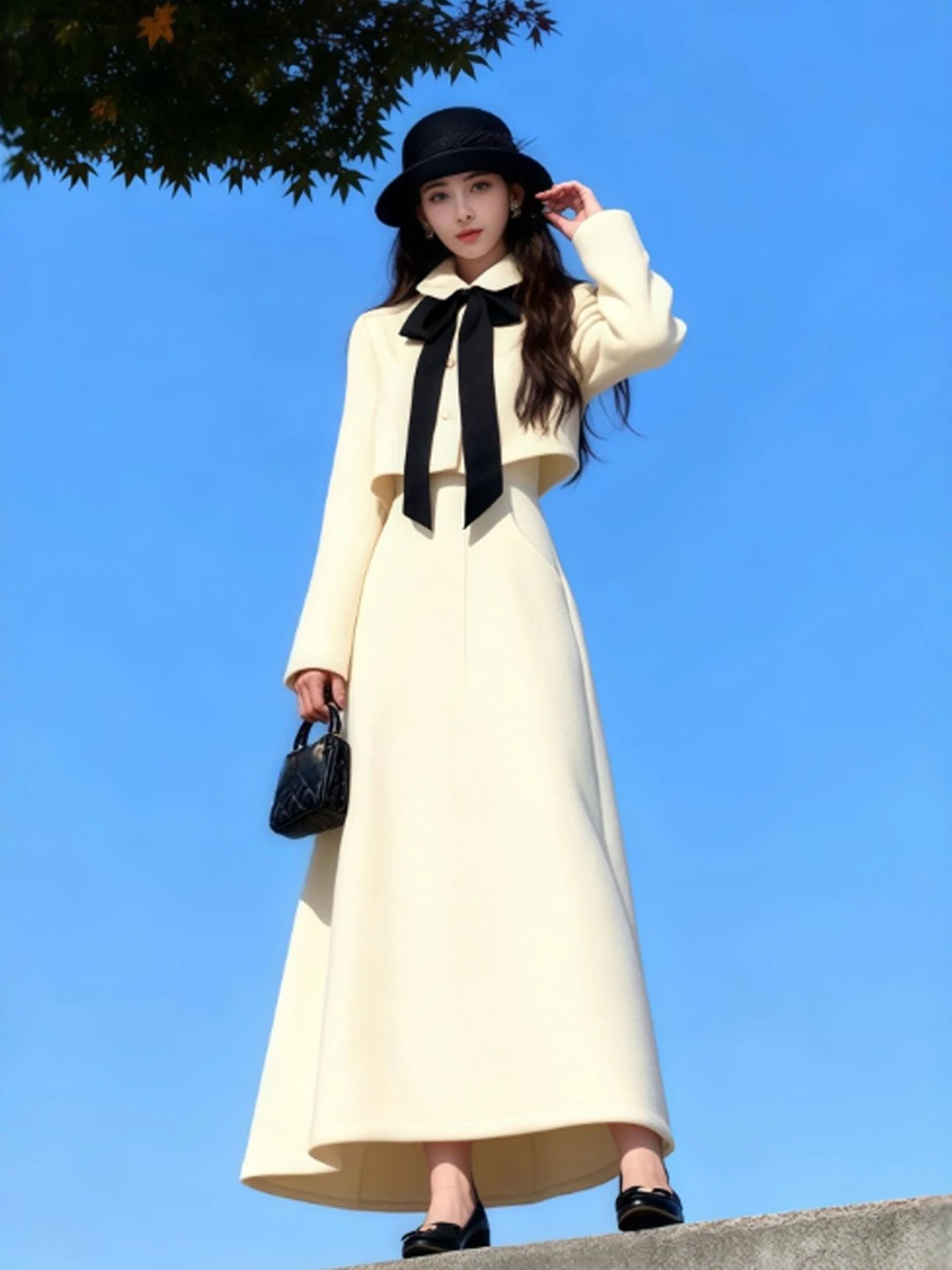 

Korean Sle Spring Outfit Set Gentle Wind High-End ort Coat f Skirt Ele And Proper Whole Set Women's Faion Ensemble