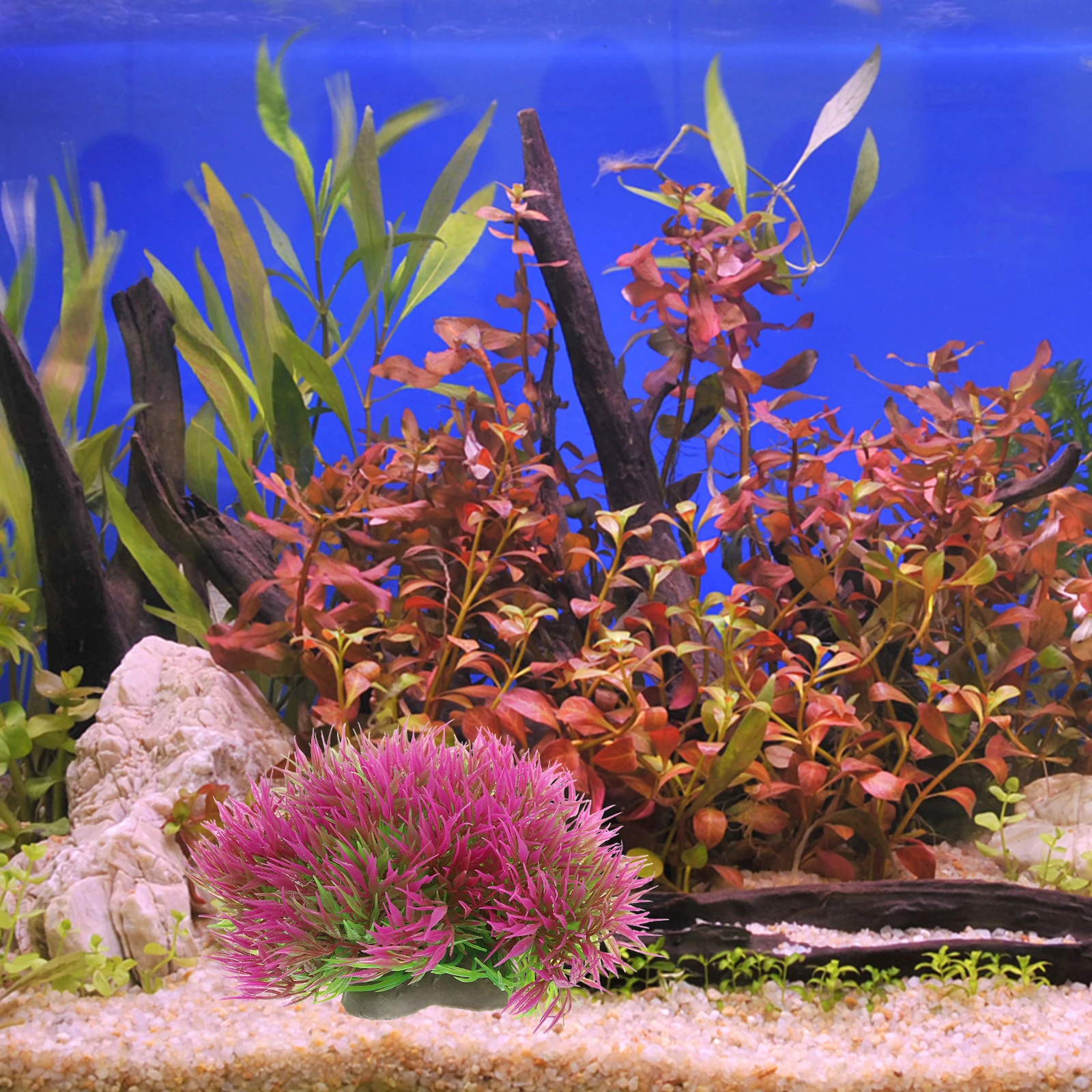 

6 Pcs Simulated Aquarium Plants Decorations Fish Tank Realistic Plastic Grass Landscape Accessories Pet Supplies
