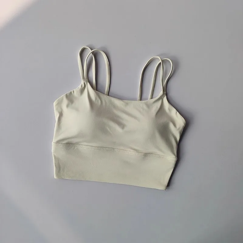 Nahtloser Sport-BH für Damen, atmungsaktives Fitness-Crop-Top, schöner Rücken, Push-up-Yoga-Tank-BH, schmale, elastische Gym-Weste – Detail 4