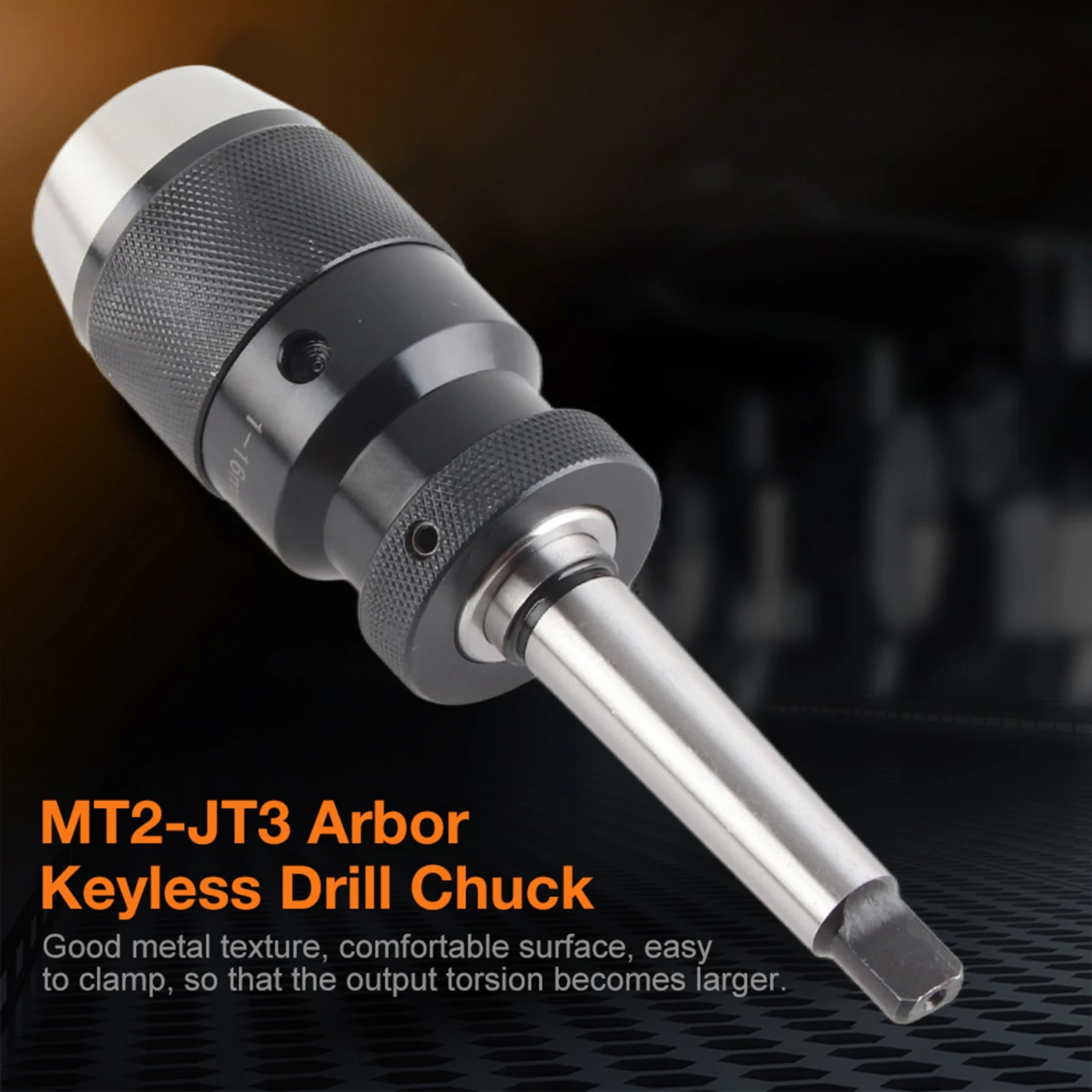 Capacidade 45 de 1 a 16 mm #   Mandril de broca de torno sem chave de aperto automático de aço com mandril cônico MT2‐JT3