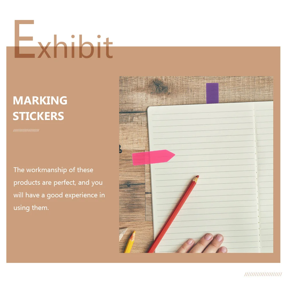 6 مجموعات مزيج الفلورسنت الملونة التسمية العلامة العملي المسيل للدموع المذكرات ذاتية اللصق للدراسة المنزلية مكتب #3