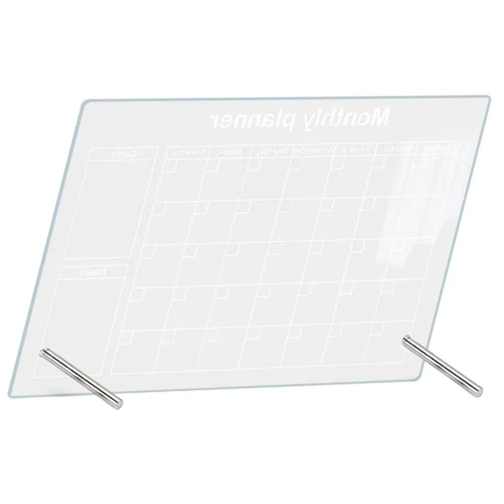 

Transparent Writing Board Desk Clear Memo with Pen Acrylic Message Dry Erase Table for Home Office Whiteboard