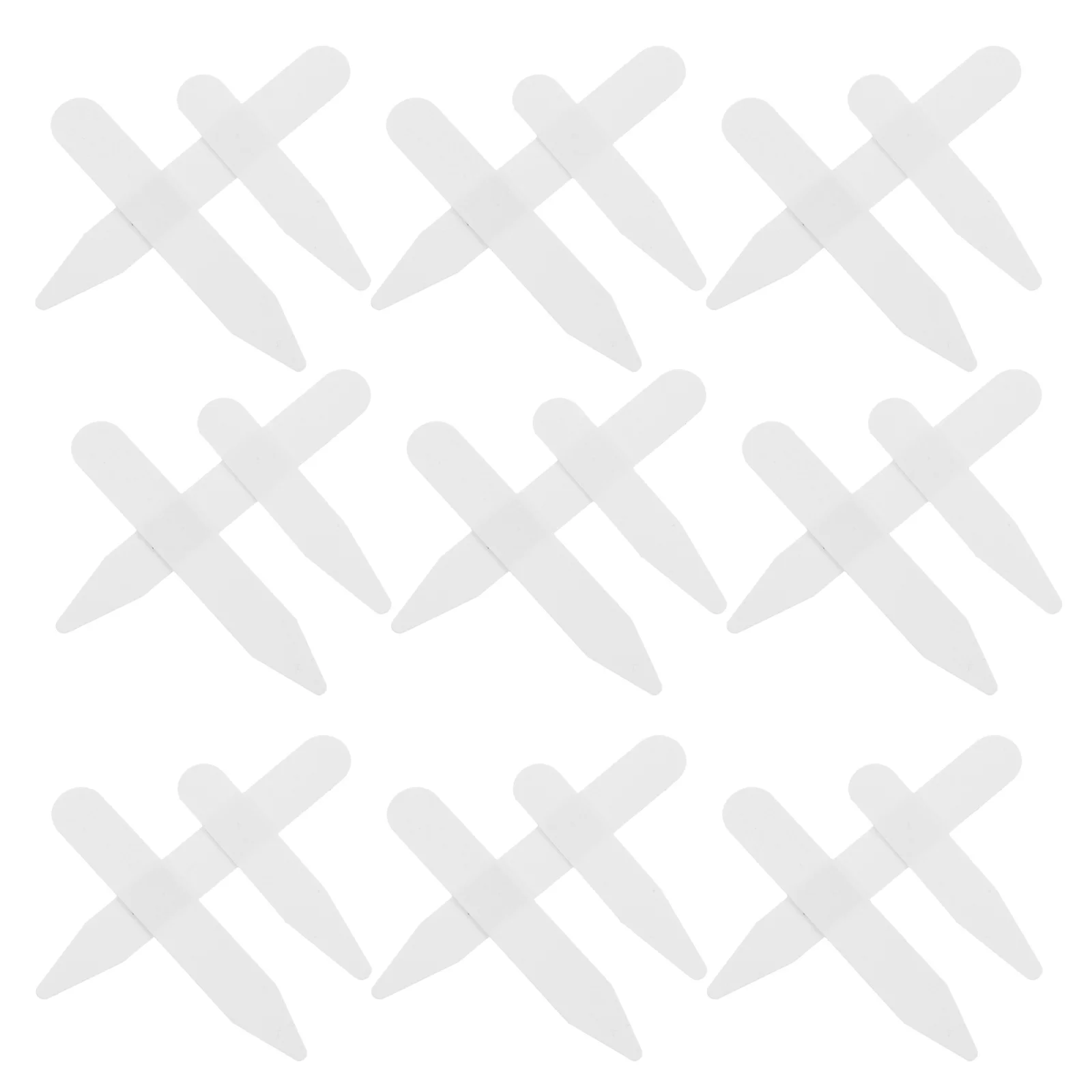 200 Uds. Collar de plástico blanco permanece 3 tamaños 5cm 6 5cm 7cm accesorios de la camisa para hombre Rellenador hueso Clips de corbata gemelos