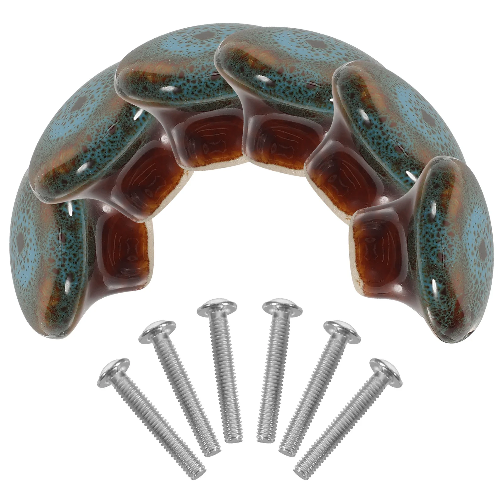

6Pcs Kids Room Furniture Knobs Ceramic Cabinet Handles Modern Wardrobe Drawer Pulls Corrosion Resistant Finish