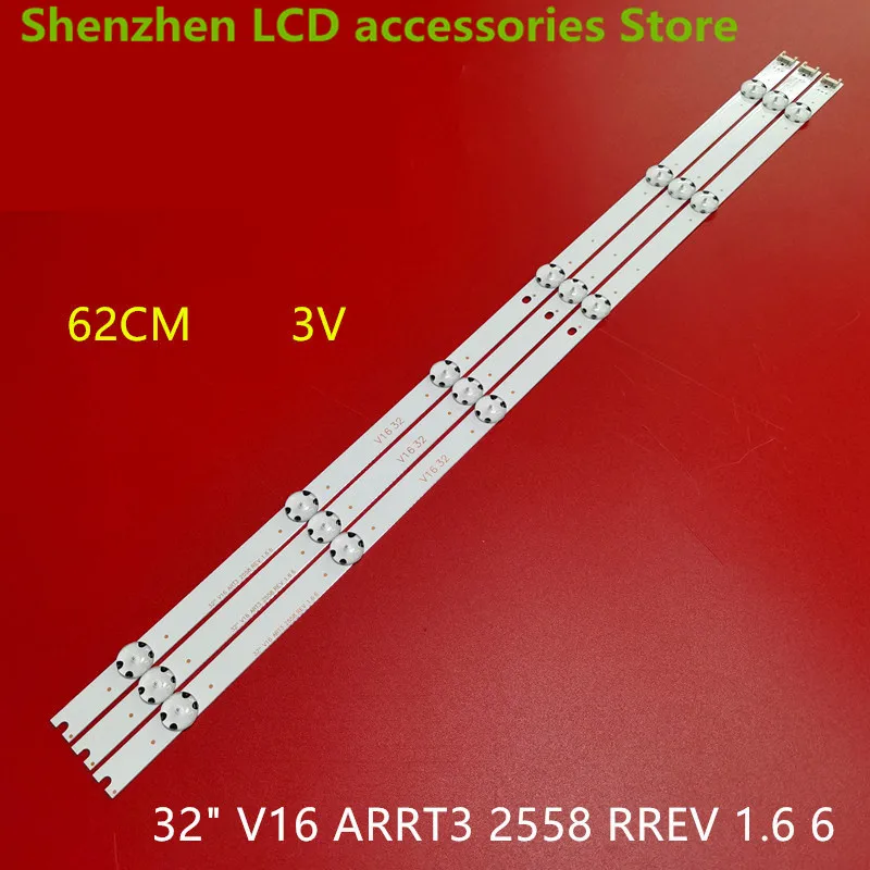 FOR  6916L-2558A  LC320DUE  32 inch use  aluminium 100%new  LCD TV backlight bar   6 lamp  620MM   3V