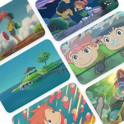 Cartoon P-Ponyo Anime Cartoon Bear Skin Sticker Film Tape Case For Big Credit Debit Card Front Side