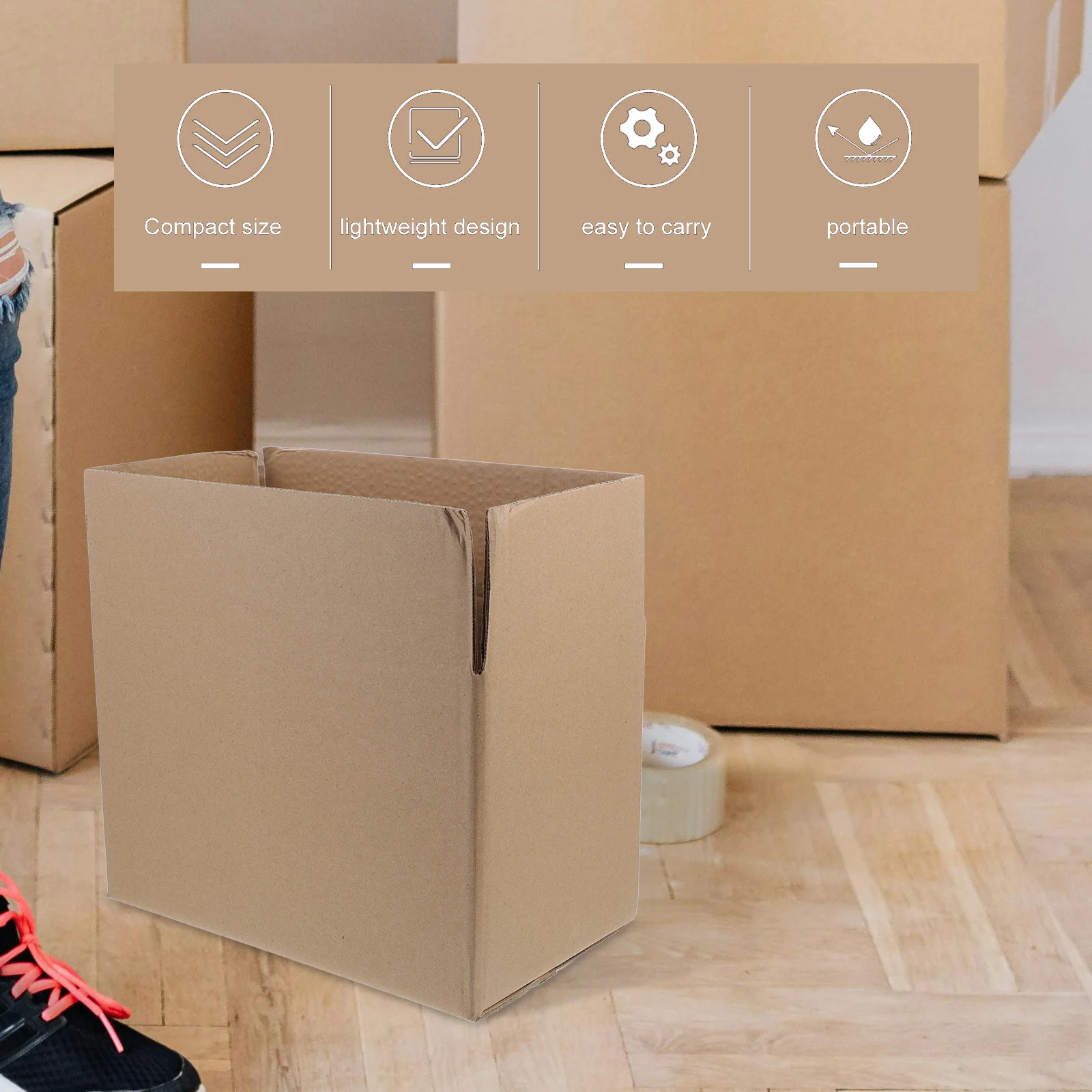 

5 Pcs Automatic Express Carton Office Packing Boxes Mailing Corrugated Cardboard Mailer
