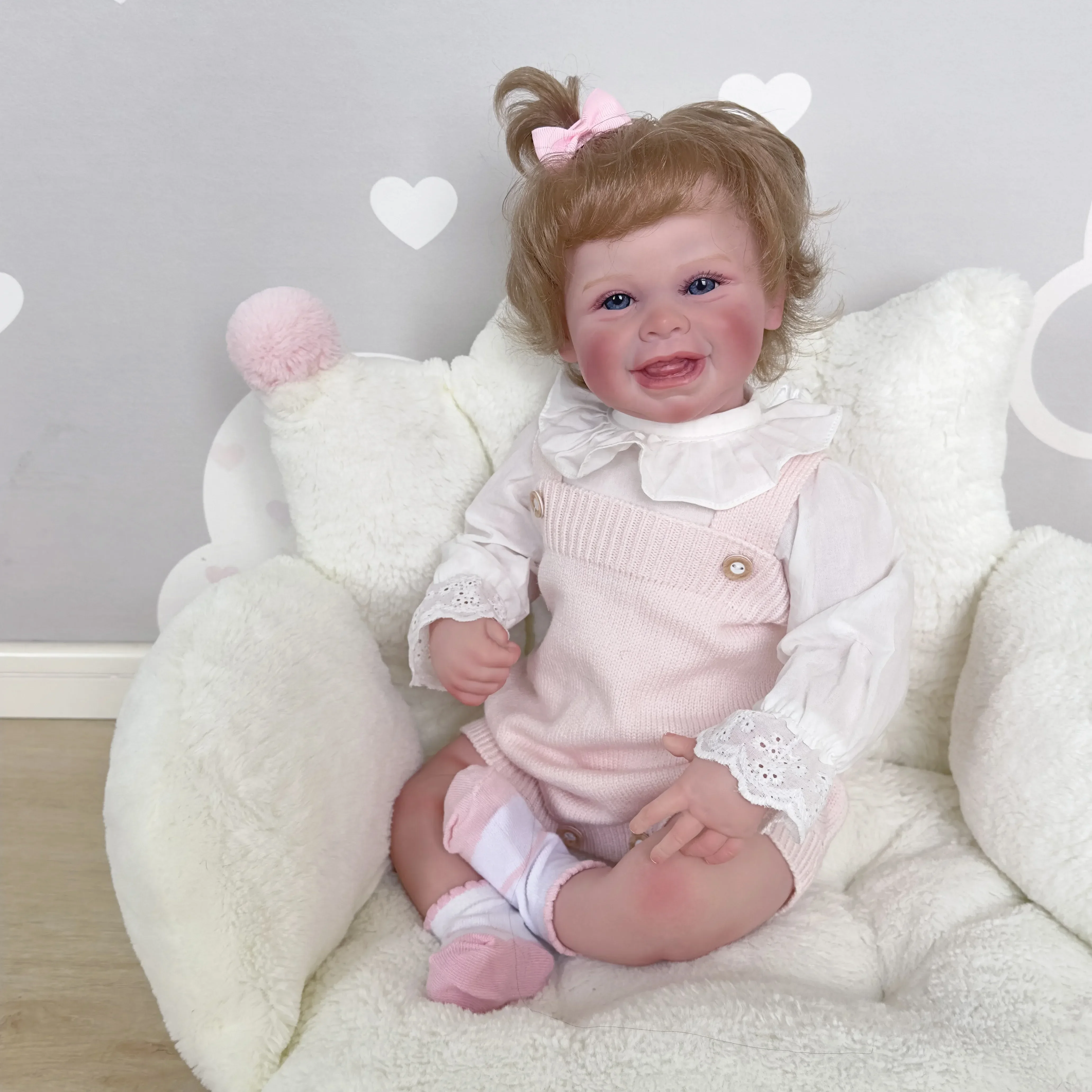 20inch Harper Reborn Doll Newborn Lifelike Soft Touch Cuddly Body Doll Handmade with Genesis Paint Visible Veins Multiple