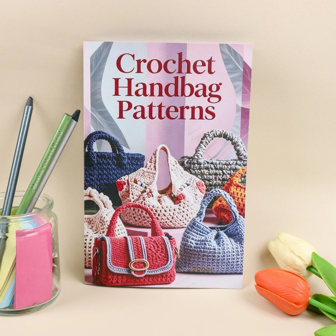 Crochet Handbag Patterns Book, DIY Knitted Bag Design Tutorial Book for Handmade Crochet Lovers
