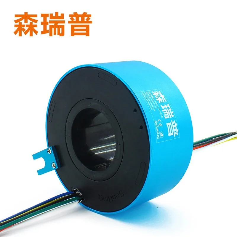 360 degree rotating via hole conductive slip ring aperture 40 50 60mm collector ring 2 4 12 channel brush conductive ring