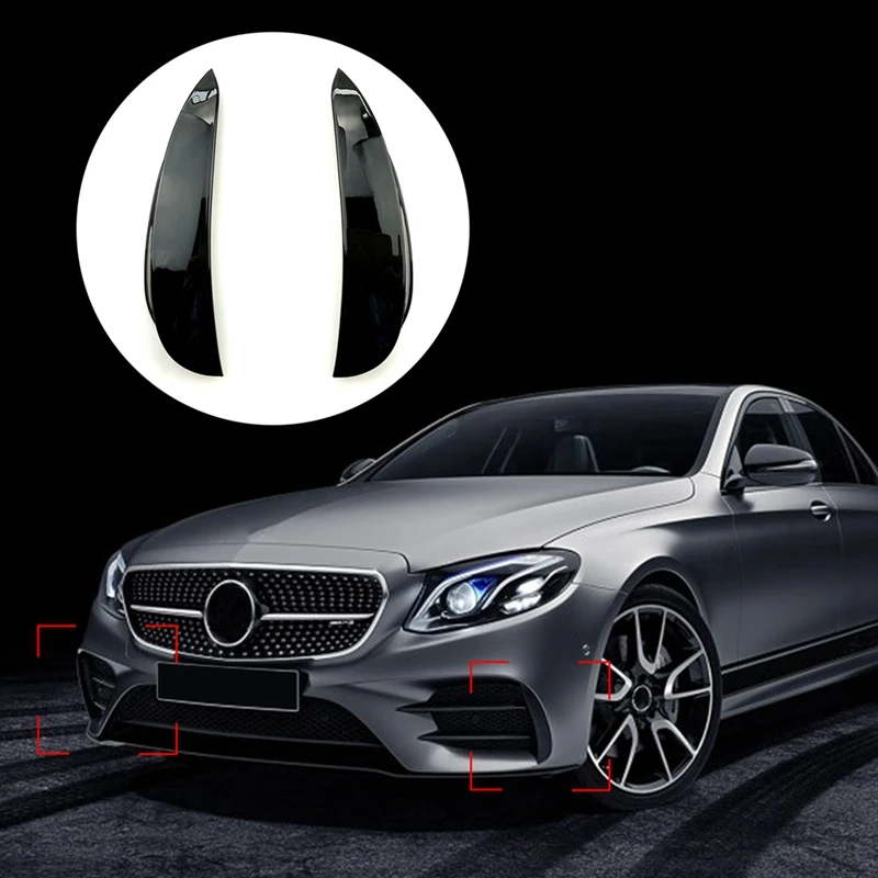 Bumper Splitter Side Vent Flap Fin Cover For Mercedes-Benz E Class W213 C238 E200 E300 E350 AMG 2016-2019