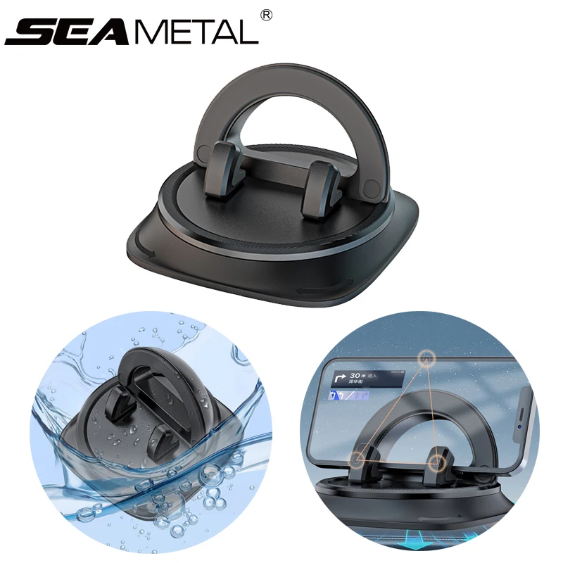 SEAMETAL Auto-Armaturenbrett-Telefonhalter, 360-Grad-drehbarer Handyhalter, waschbarer, rutschfester, stabiler Smartphone-Ständer aus Silikon