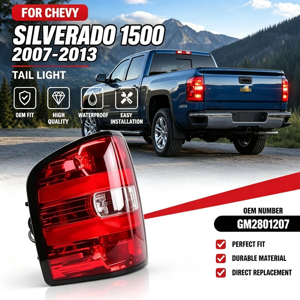 GM2800207 Left/Right Side Tail Lamp For Chevrolet Silverado 1500 2500 3500 2007-2013 Rear Tail Light Brake Lamp car accessories