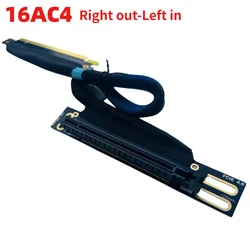 PCIE 4.0 X16 External Graphics Card Soft Bend Riser Cable Braided Mesh PCI-E 16x Gen4 90 Degree Angled AI Server GPU Video Card