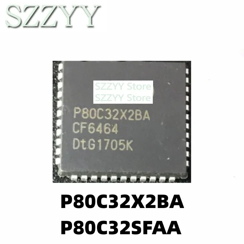 5PCS P80C32X2BA P80C32SFAA microcontroller PLCC44 packaging