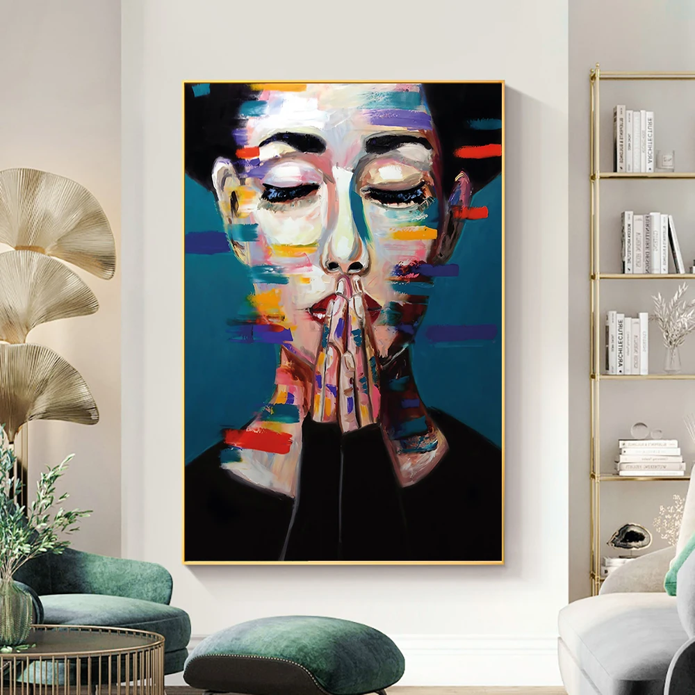 Abstract Graffiti Art Fashion Girl Canvas Painting Modern Nordic Figure Posters Prints Wall Art For Living Room Home Decor