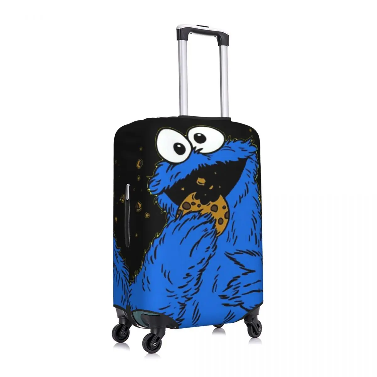 Custom Cookie Monster Television Programs Travel Luggage Cover Dust Proof Suitcase Cover Protector Fit 18-32 Inch