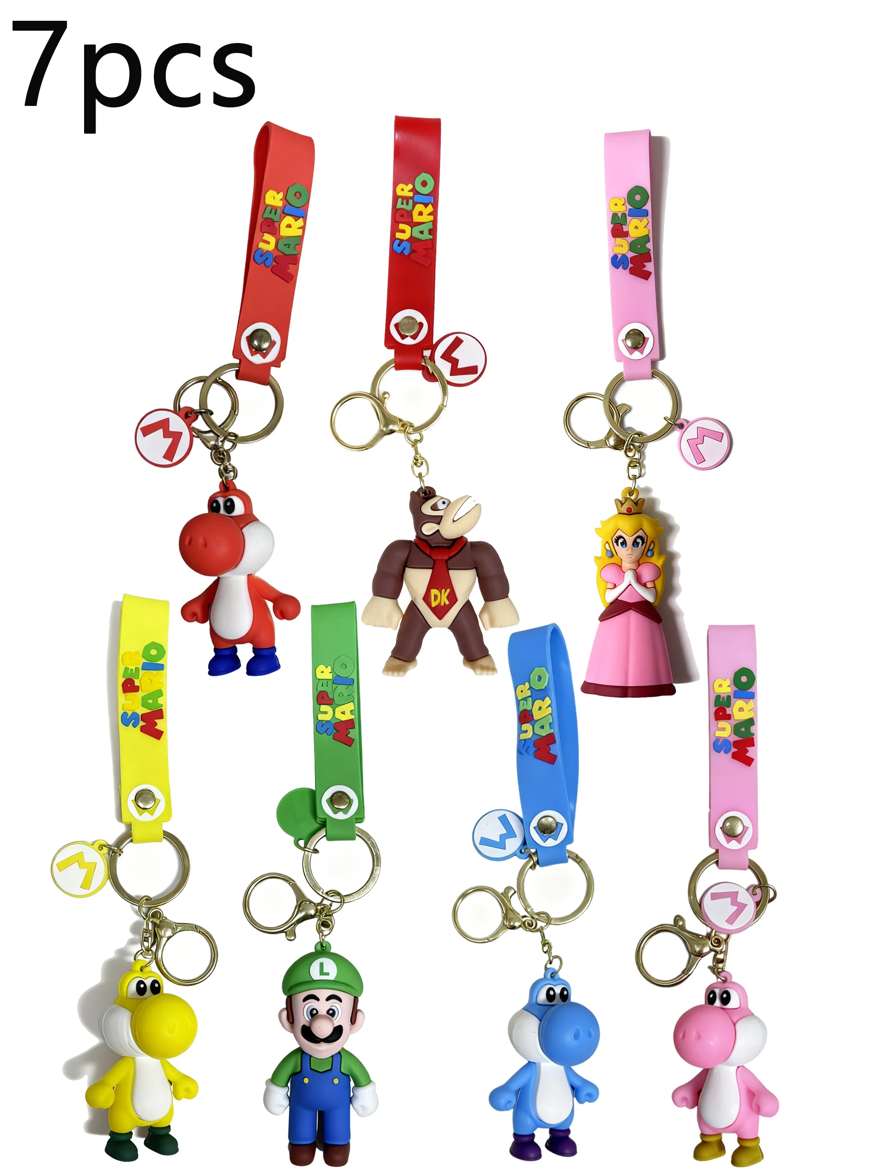 

1-10 шт., брелок Super Mario Mario Mario Bros Luigi Yoshi Bowser, экшн-фигурка, модель, ПВХ, мультяшная сумка, кукла, кулон, игрушки, подарки для детей