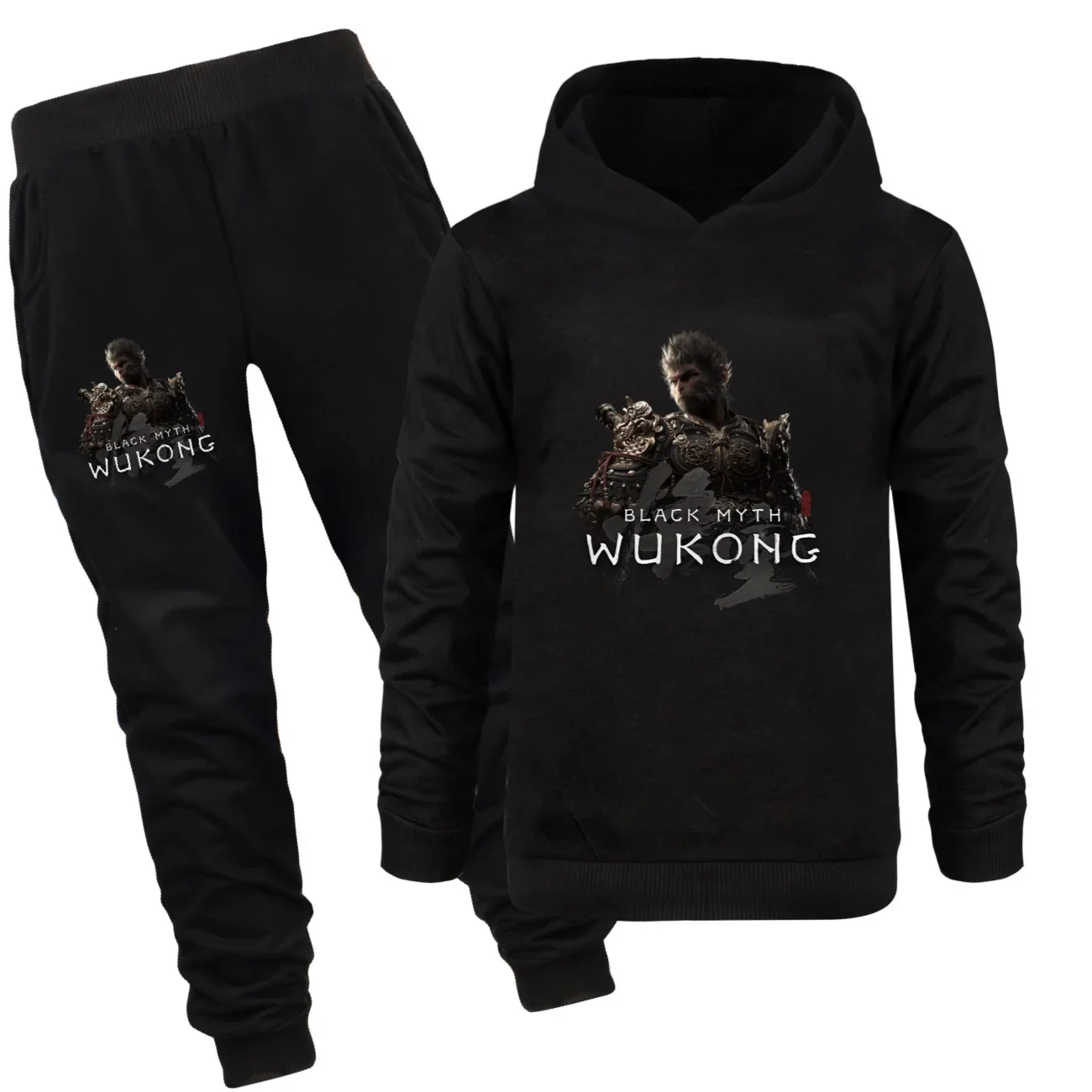 Hot Games Black Myth Wukong Clothes Kids Spring Autumn Tracksuit Girls Hoodies+Pants 2pcs Sets Children's Clothing Boys Sportsui