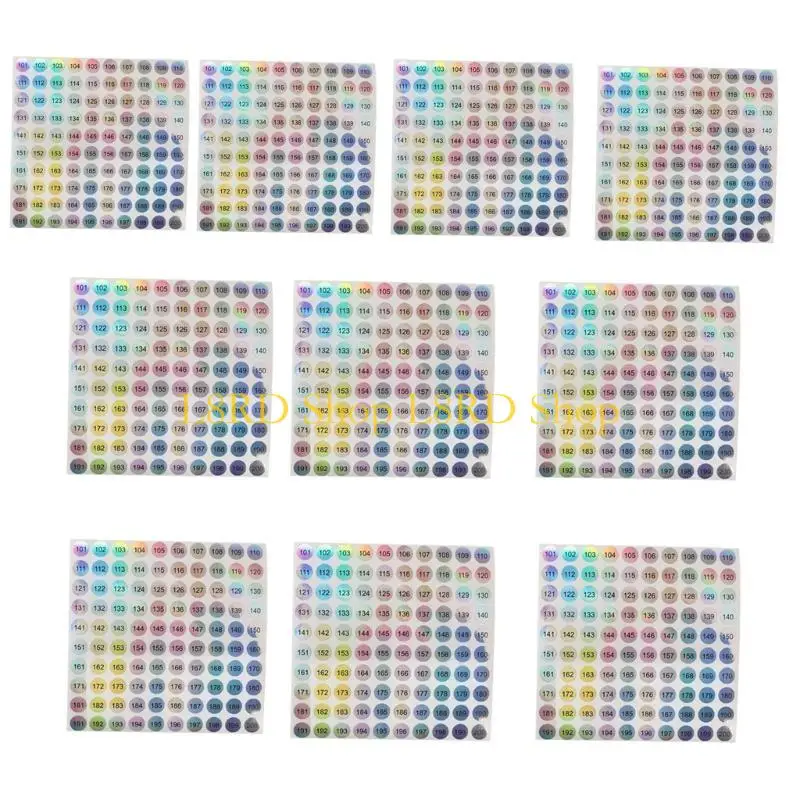 L8RD Numbered Stickers for Waterproof Polish Caps Efficient Color Sorting