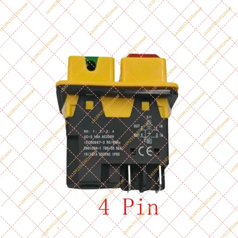 AC120V/220V Green Red Dual Button Switch 16A Electromagnetic Start Stop Mechanical Power Control Switch