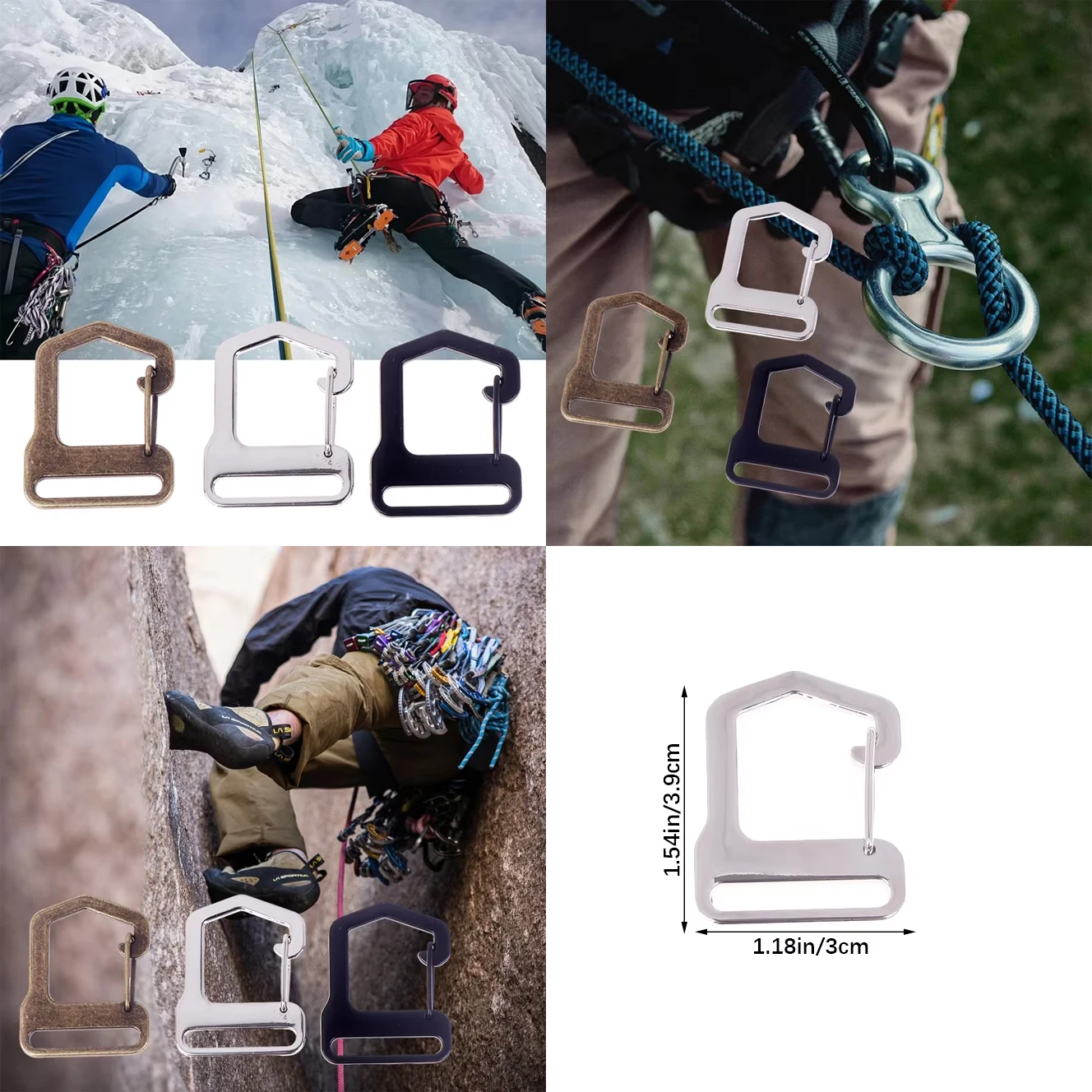 6Pcs Zipper Clips Anti Theft Zipper Pull Locks Carabiner Zipper Clip DIY For Luggage Backpacks Suitcase Keychain
