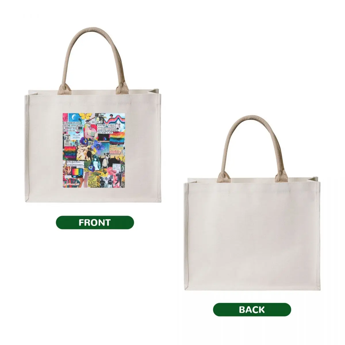 sapphic pride print Tote Bag custom fabric bag shopping bags foldable Big bag women