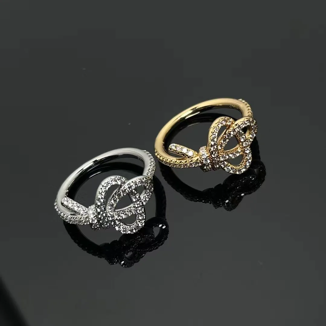 

High Edition 925 Silver design rope full diamond ring personalized fashion Seiko Luxury brand jewelry gifts