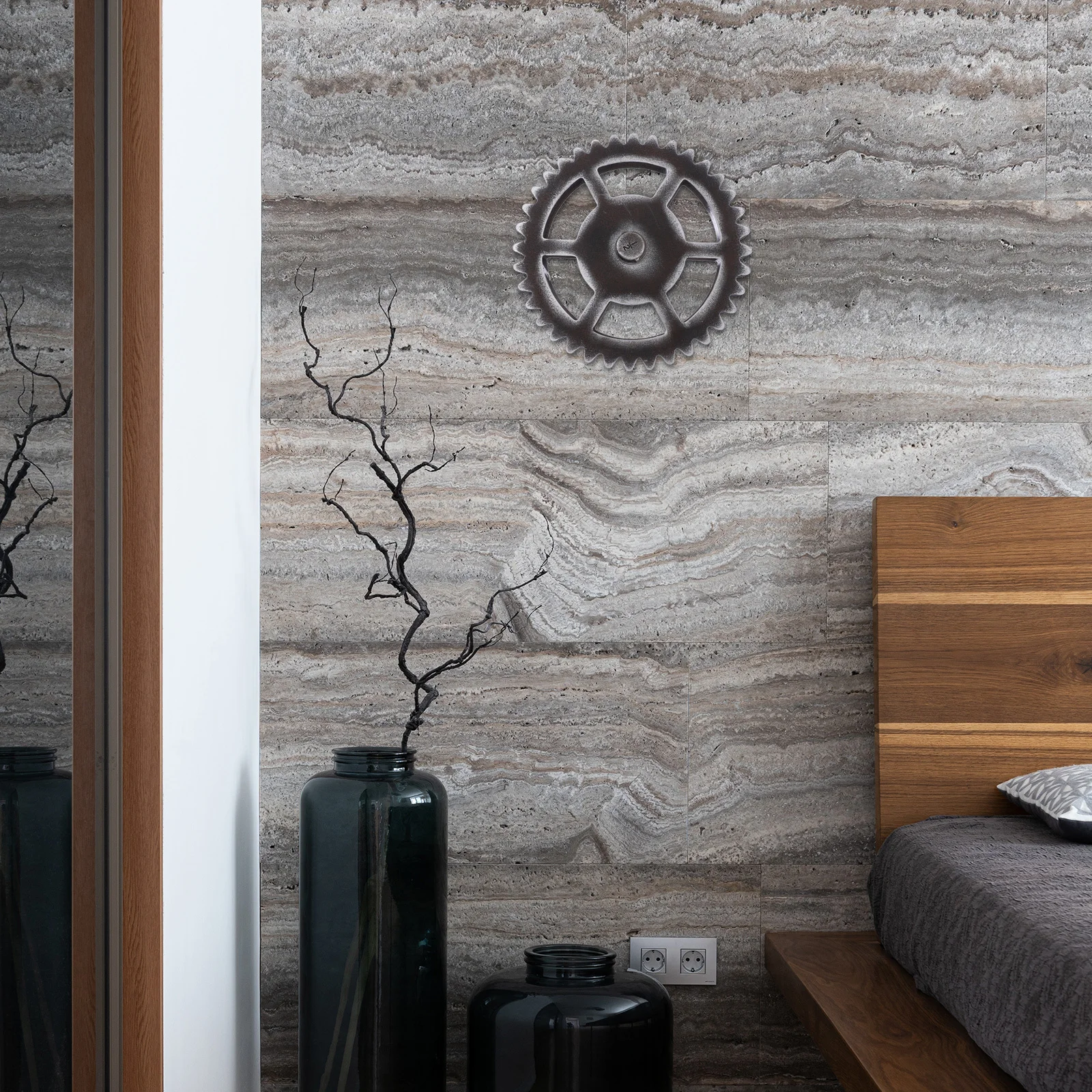 

1Pcs Unique Wall Gear Decor Wood Design Perfect for Living Room Bedroom Interior Adornment Wood Gear Decor