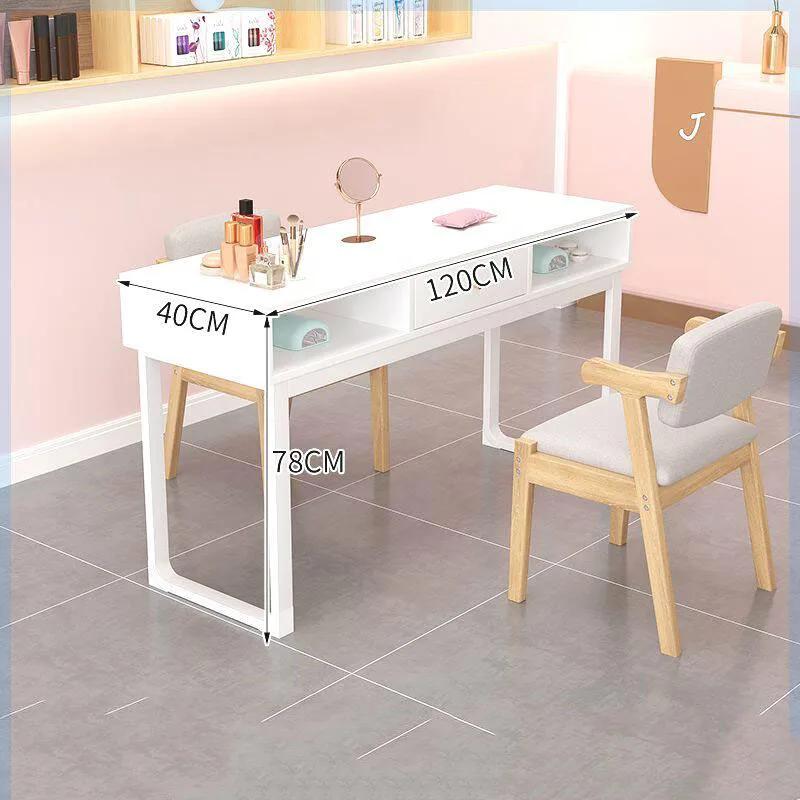 Elegant Classic Nail Table Traditional Rustic Rectangle European Nail Table Vintage Wabi Sabi Table Ongle Nail Salon Furniture