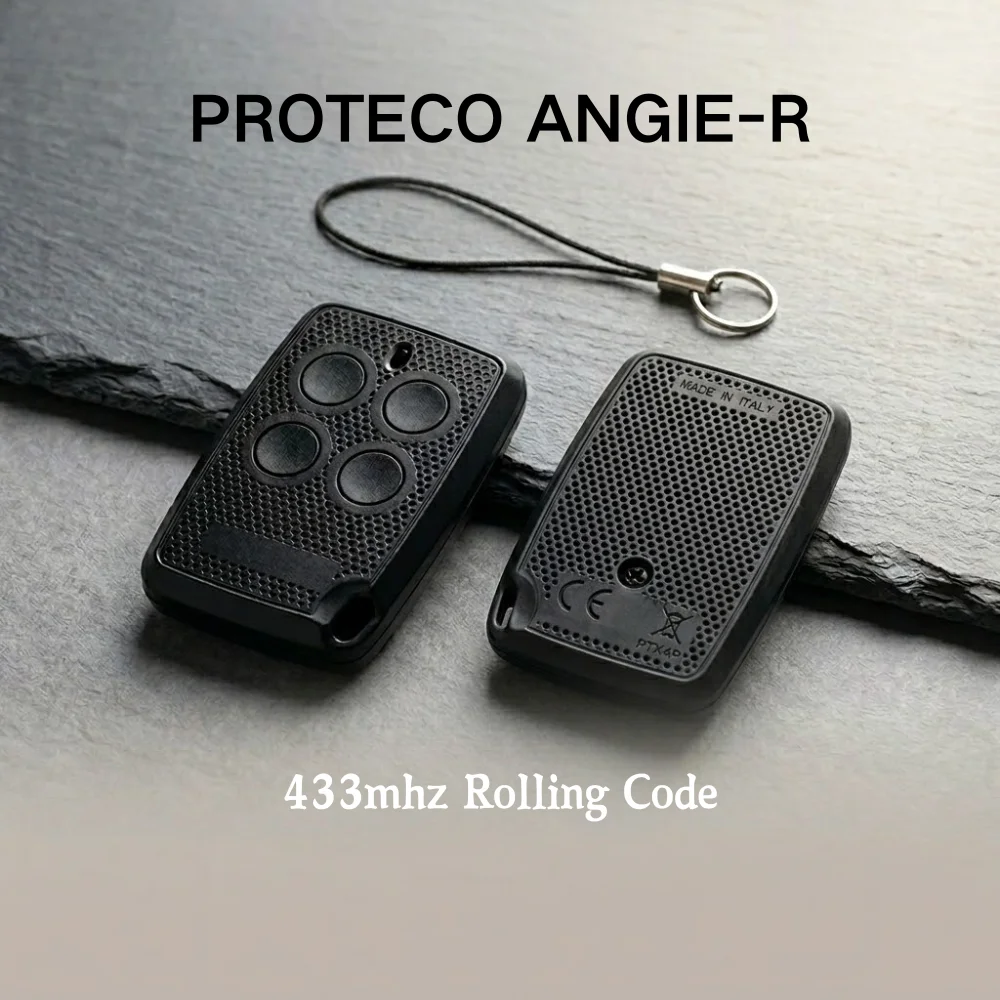 PROTECO ANGIE-R Garage Remote Control 433mhz 4 Button Rolling Code For PROTECO Gate Garage Door Replacement